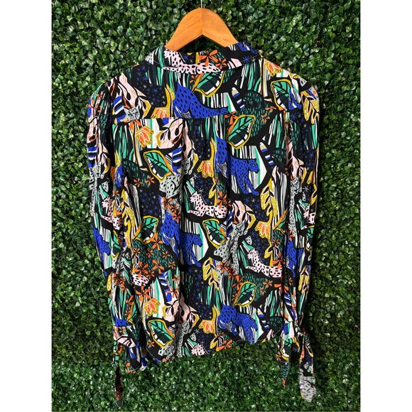 Anthropologie Maeve Masha Volnova Carmiel Buttondown Top Sz 2 - Picture 8 of 9